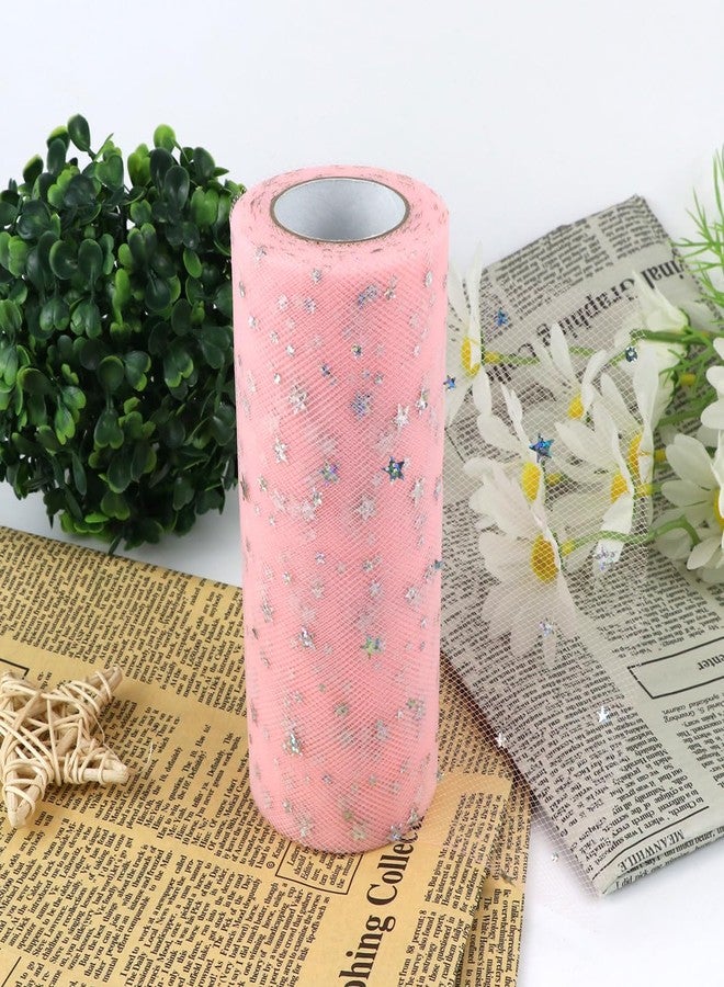 DOERDO DD Mesh Ribbon Glitter Tulle Rolls with Foil Stars DIY Craft Web Ribbon for Gift Wrapping Home Wedding Christmas Cake Decoration, 2280x15CM - Image 4